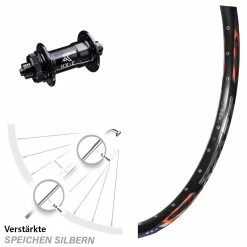 26 Zoll Vorderrad KX-E Nabe Centerlock 5x100 Mm Schwarz DRC 28-559 ETRTO