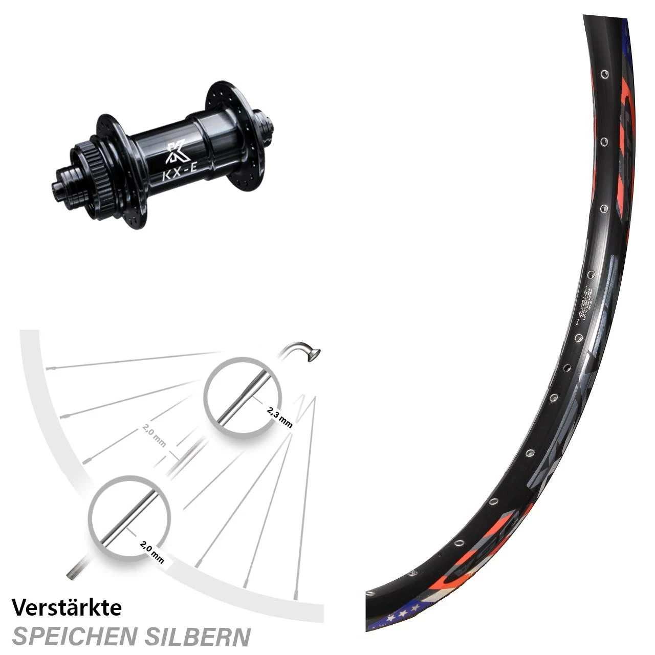 26 Zoll Vorderrad KX-E Nabe Centerlock 5x100 Mm Schwarz DRC 28-559 ETRTO 1 26 Zoll Vorderrad KX-E Nabe Centerlock 5x100 Mm Schwarz DRC 28-559 ETRTO