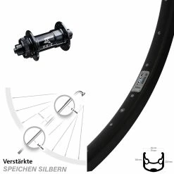 KX-E Nabe Centerlock Schwarz Ryde Andra 30 Disc Vorderrad 28-29 Zoll Für Schnellspanner