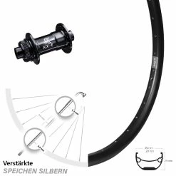 KX-E Nabe Centerlock 15x100 Mm Schwarz Ryde Andra 29 Zoll Vorderrad Steckachse