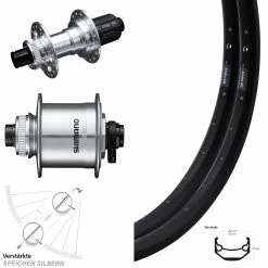Ryde Andra 40 Laufradsatz 28-29 Zoll KX-E Nabe Silbern Dynamo Shimano DH-UR708-3D