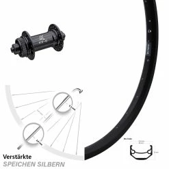 Ryde Andra 40 Disc Vorderrad 24 Zoll Centerlock KX-G 5x100 Mm Verstärkt