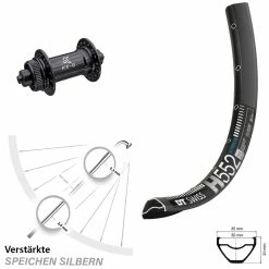Dt-swiss DT Swiss H 552 Breites Disc-Vorderrad 29 Zoll Mit KX-G Nabe Centerlock