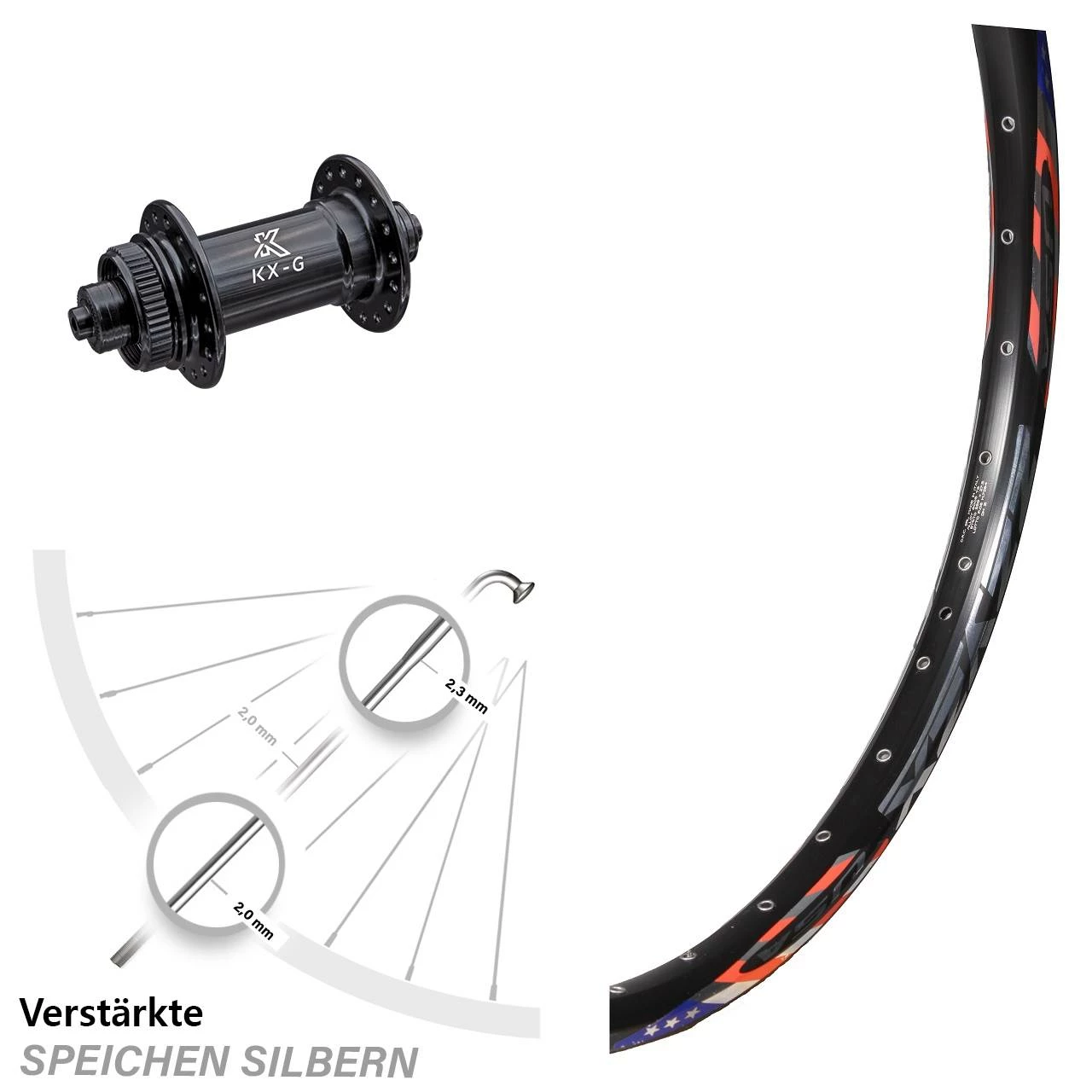 26 Zoll Vorderrad KX-G Schnellspanner DRC ZZYZX 28-559 ETRTO Disc Centerlock 1 26 Zoll Vorderrad KX-G Schnellspanner DRC ZZYZX 28-559 ETRTO Disc Centerlock