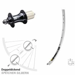 28 Zoll Hinterrad 5x130 Mm Novatec F162 Schwarz Mavic Open Elite