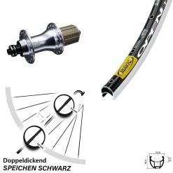 Novatec F162 Silbern 5x130 Mm Mavic Open Pro SUP Laufrad 28 Zoll 11-fach