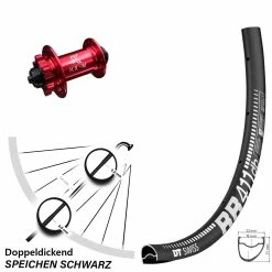 Dt-swiss DT Swiss RR 411 Disc-Vorderrad 28 Zoll Mit KX-M Rot 5x100 Mm 6-loch Nabe