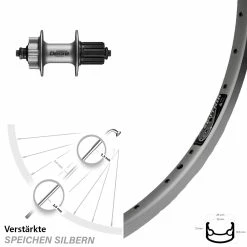 Hinterrad 28 Zoll Ryde Sputnik Shimano Deore 8-10-Fach 6 Loch Für Scheibenbremse