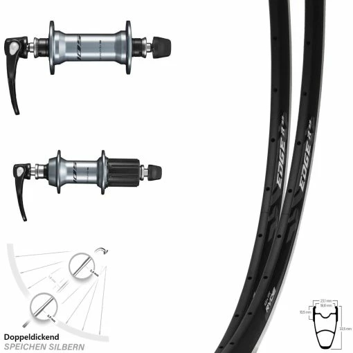 Laufradsatz Road Ryde Edge R33 Shimano 105 Silber 11-fach -Rennrad Store laufradsatz road ryde edge r33 shimano 105 silber 11 fach 8242316