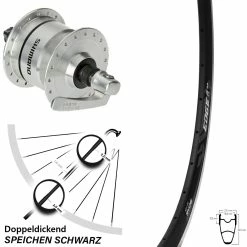 Vorderes Rad Mit Nabendynamo Shimano DH-3N72 Ryde Edge R33 28 Zoll