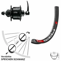 Dt-swiss Vorderrad Mit Nabendynamo Shimano DH-S501 DT Swiss 533 D 26 Zoll Für Scheibenbremse